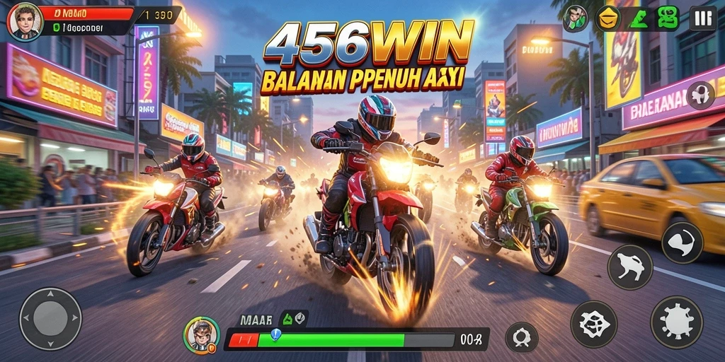 Tampilan menarik dari balapan cepat dalam 456WIN.