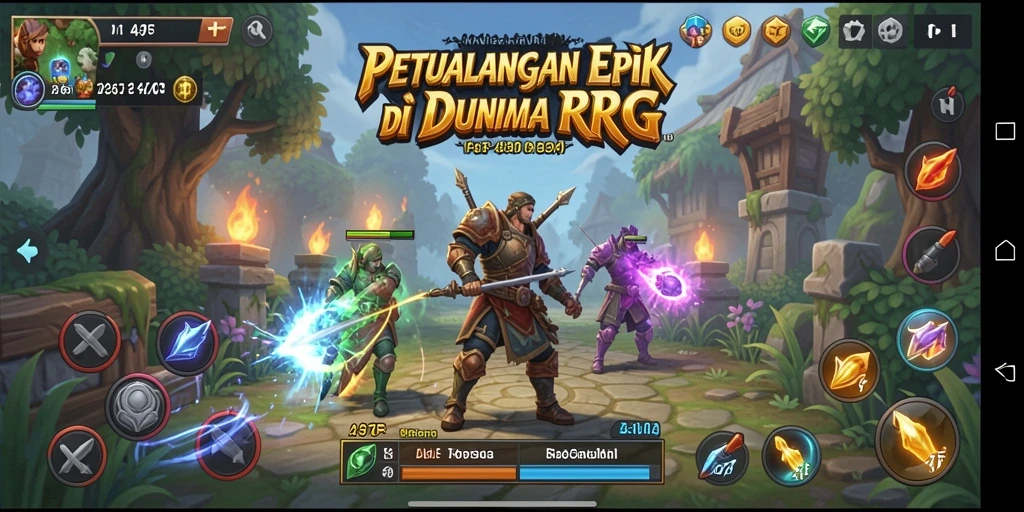 Gameplay menakjubkan di dunia RPG 47F yang penuh petualangan.