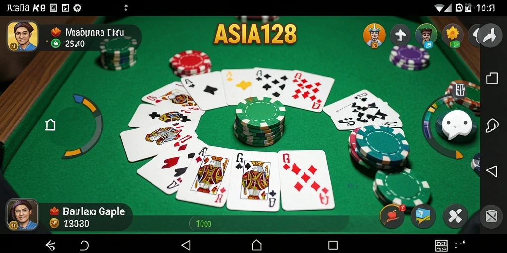Tampilan gameplay menarik dari ASIA128 dalam permainan Gaple.