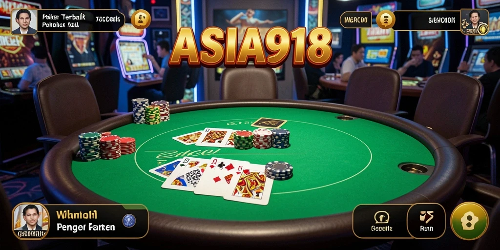 Tampilan menarik dari gameplay Poker di ASIA918.