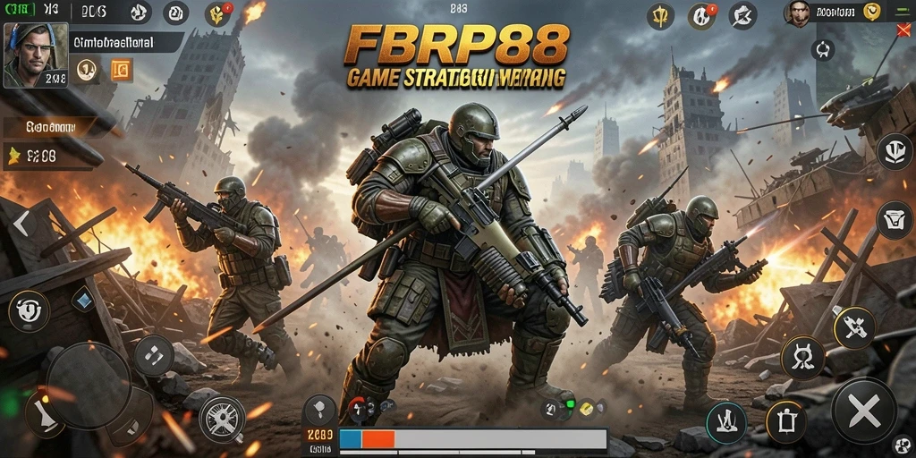 Screenshot gameplay FBRP88 menunjukkan strategi pertempuran yang mendalam.