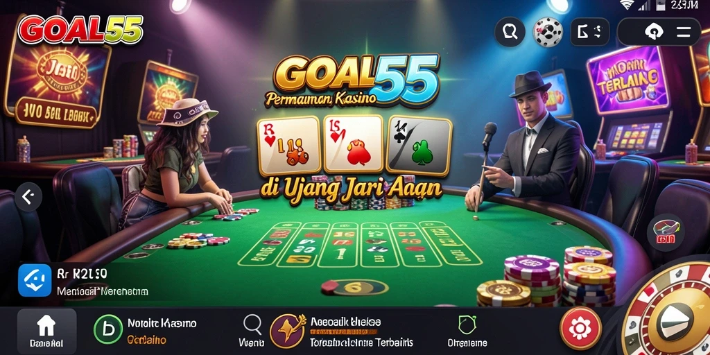 Tampilan gameplay interaktif dari aplikasi Kasino GOAL55.