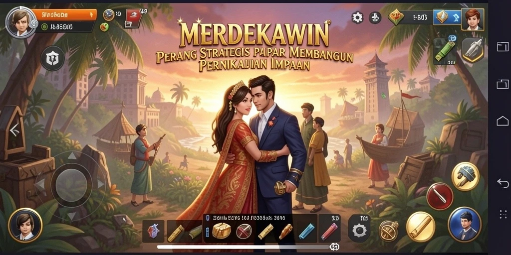 Gameplay seru MERDEKAWIN dengan berbagai pilihan tema dan strategi.