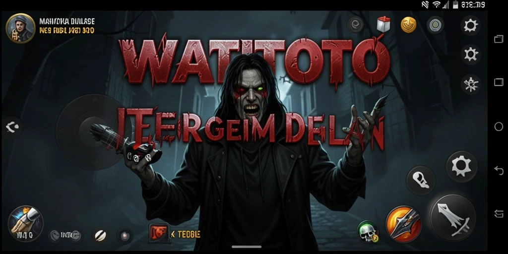Tangkapan layar menampilkan suasana mencekam WATITOTO dengan efek visual yang menakutkan.
